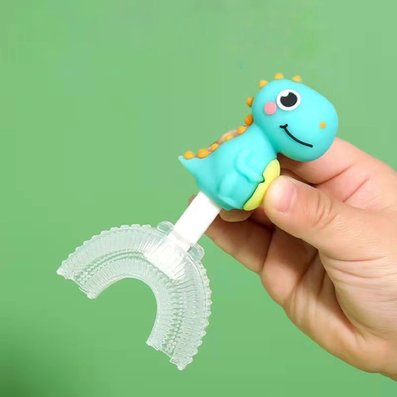 Bàn chải chữ U silicon cho bé hình khủng long xinh xắn