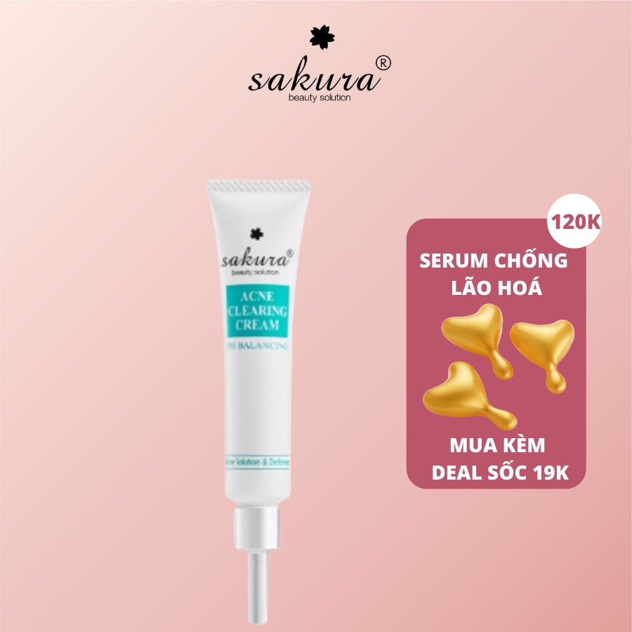 Kem làm giảm và ngừa mụn Sakura Acne Clearing Cream 25g