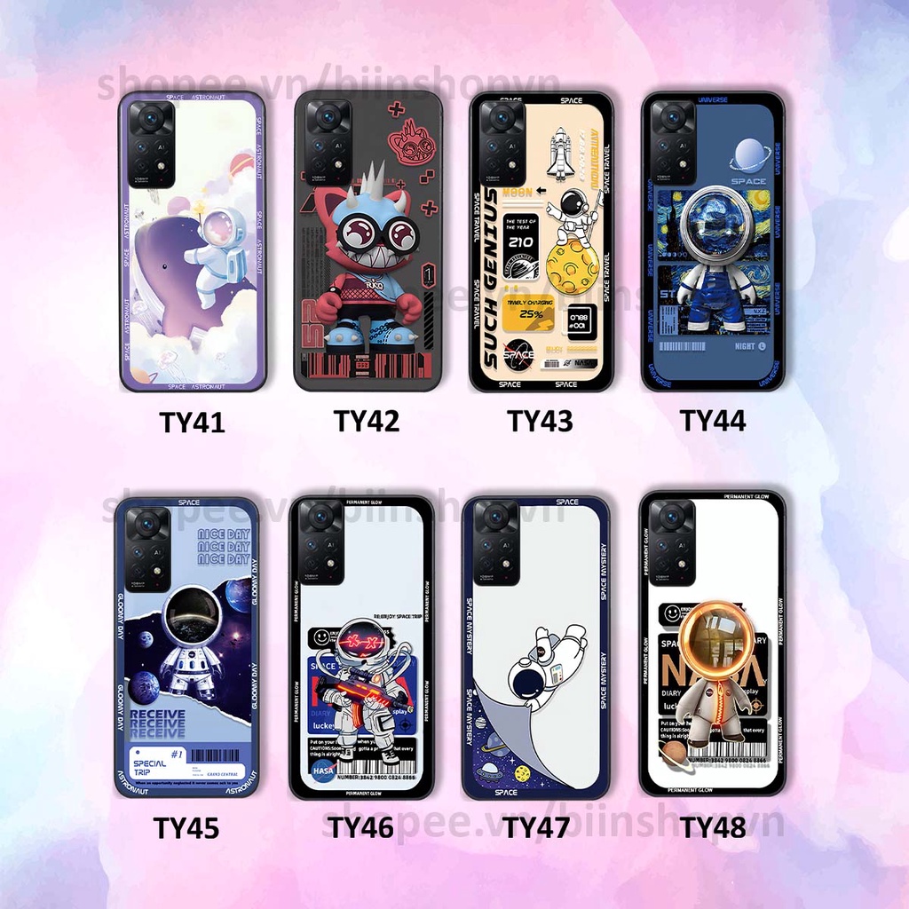 Ốp Xiaomi Redmi Note 11 4G / Note 11s / Note 11 Pro 5G phi hành gia vũ trụ space.x siêu đẹp, thời trang