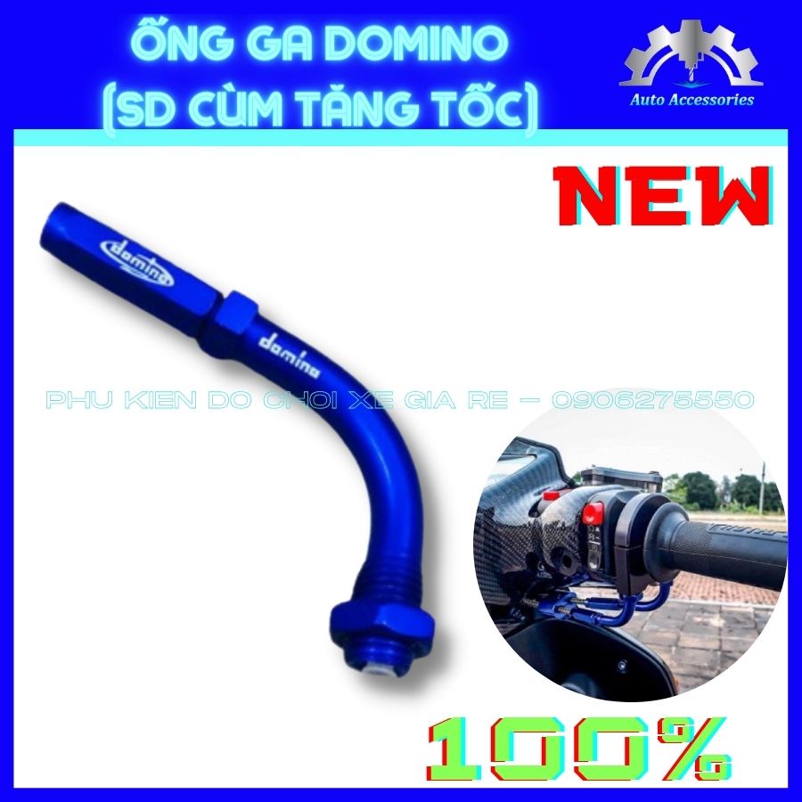 NEW 100% - ỐNG GA DOMINO gắn Cùm Công Tắc, lắp Mọi dòng xe, 4 màu Lựa Chọn Như Hình