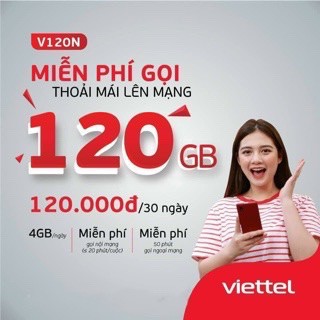 Sim V120N Viettel - Shop Sim Thẻ Nguyệt Ngà