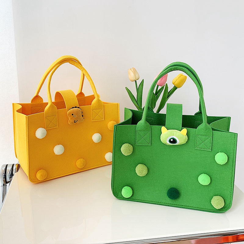 Túi Xách Nữ Vải Nỉ Nhiều Màu Dễ Thương