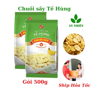 Chuối sấy Huynh Đệ Tề Hùng 1kg, đồ ăn vặt từ trái cây sấy khô