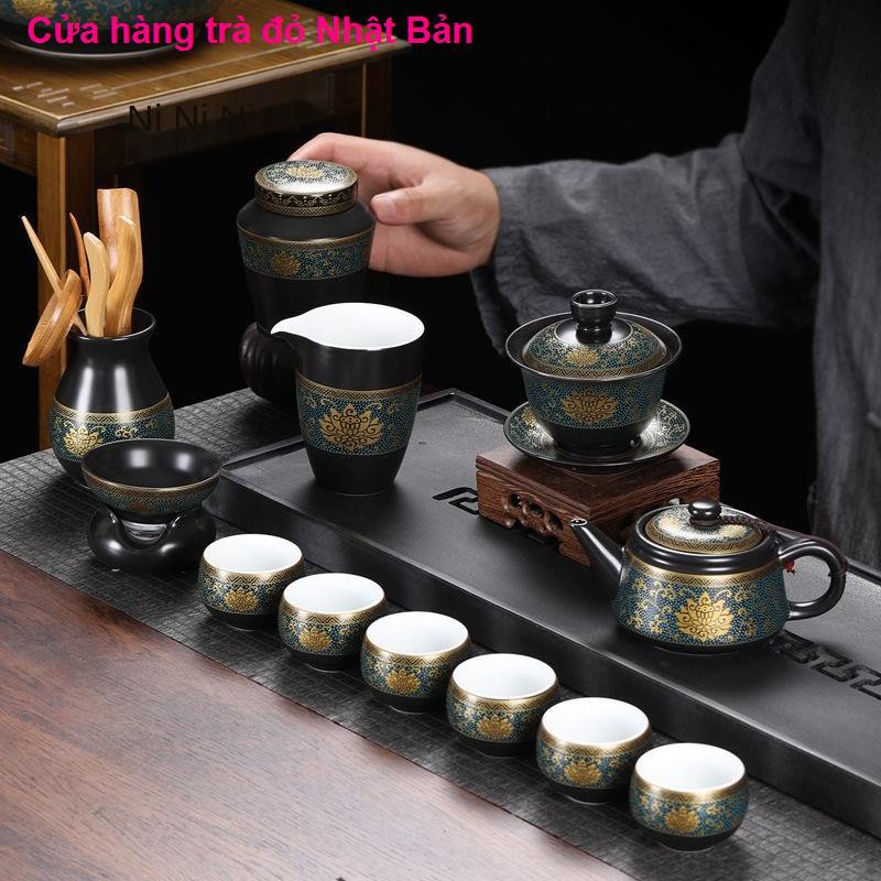 Bộ ấm trà Kung Fu Trung Quốc mới hộ gia đình được bảo hiểm bát Cup sáng tạo gốm cao cấpnhà cửa đời sống