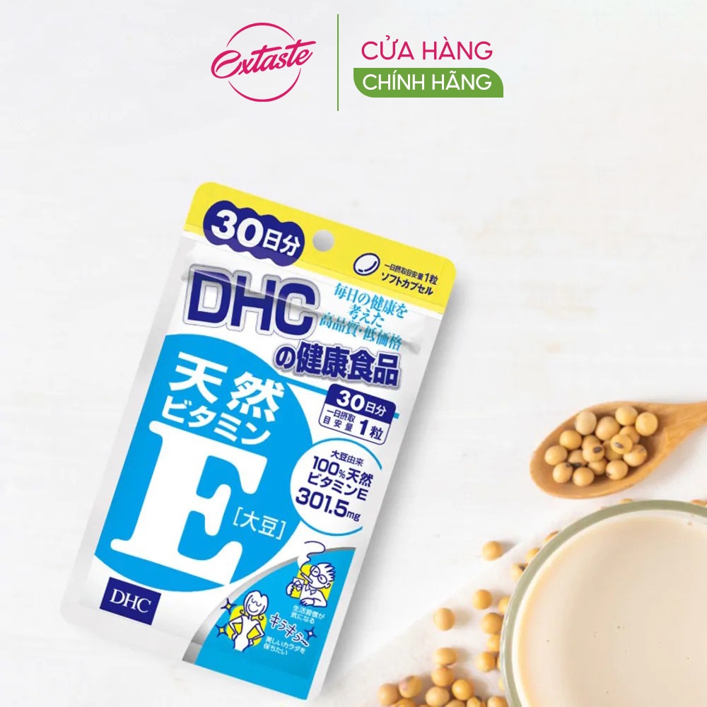 Viên uống bổ sung vitamin e dhc chống oxy hóa từ đậu nành chống lão hóa da 30/90 ngày Extaste