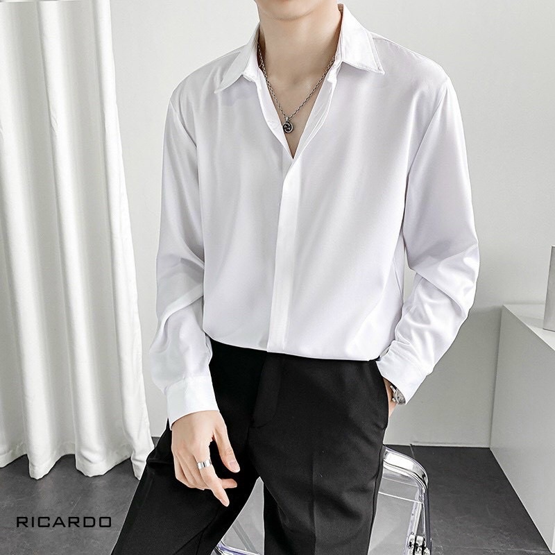 Áo sơ mi nam vải lụa , không nhăn , không xù  form rộng Pastel Premium phong cách Unisex thời trang ATB