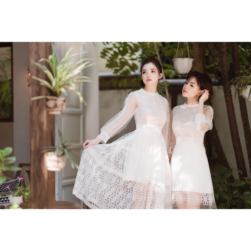 Đầm trắng dự tiệc đi đám cưới Mulan Dress [KÈM ẢNH THẬT]