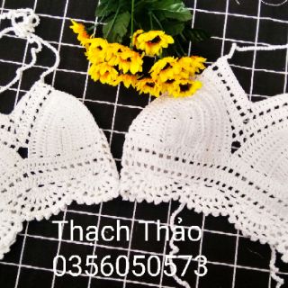 Áo croptop len móc cho bé