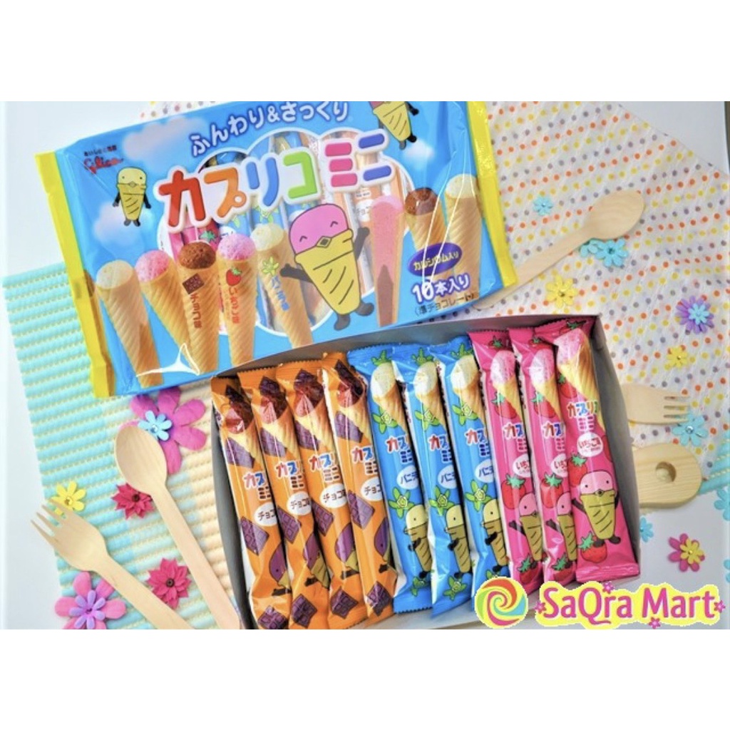 Bánh ốc quế Nhật Bản Bourbon Glico Caplico 87g-Hàng nhập khẩu chính hãng