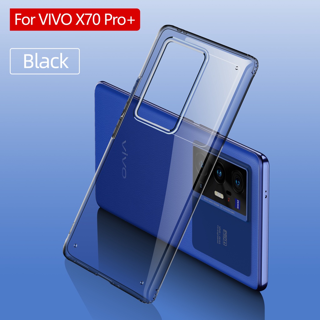 Ốp Điện Thoại Trong Suốt Chống Sốc Bảo Vệ Ống Kính Máy Ảnh Cho VIVO X70 Pro plus X70Pro+