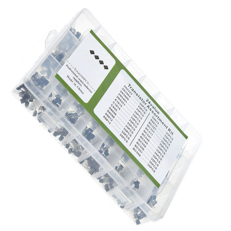 Bộ 840 Linh Kiện Bán Dẫn BC327 BC337 BC547 2N222 3904 3906 C945 PNP NPN 24 x 35 Cái TO-92