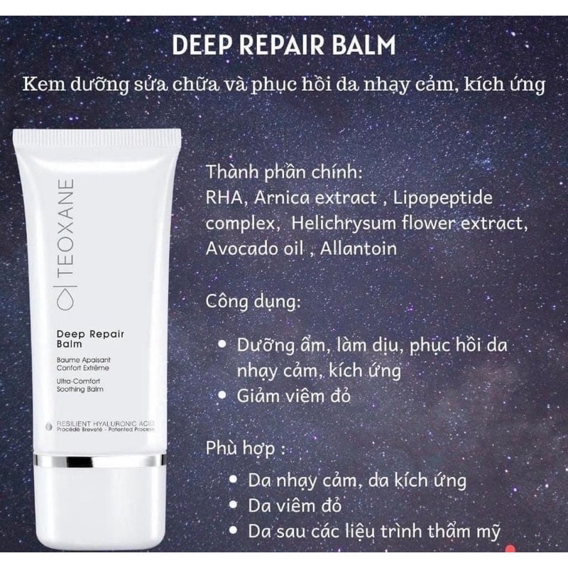 Kem dưỡng phục hồi cho da nhạy cảm Teoxane Deep Repair Balm