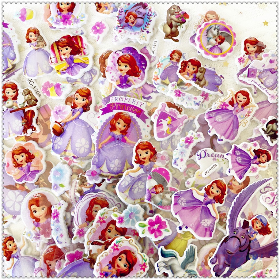 ▶ Set 5 Tấm Hình Dán Phần Thưởng Tự Làm Sofia The First Q-1 ◀ Miếng Dán PVC 3D Chống Thấm Nước Chất Lượng