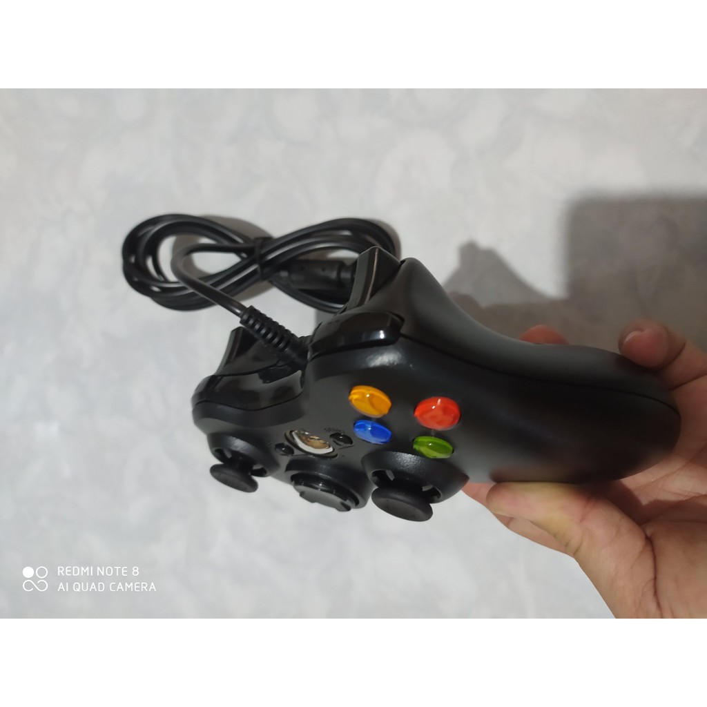 [Loại 1] Tay cầm chơi game cho máy tính FO4 kiểu Xbox 360 có rung - LED XANH LÁ