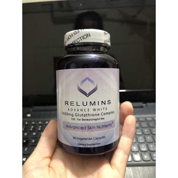 Viên uống trắng da Relumins Advance White 1650mg Glutathione Complex của Mỹ