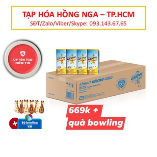 [ Giá Hủy Diệt ] [Tặng quà Bowling vải] Sữa bột pha sẵn Abbott Grow gold vani 180ml ( 1 thùng 48 hộp).