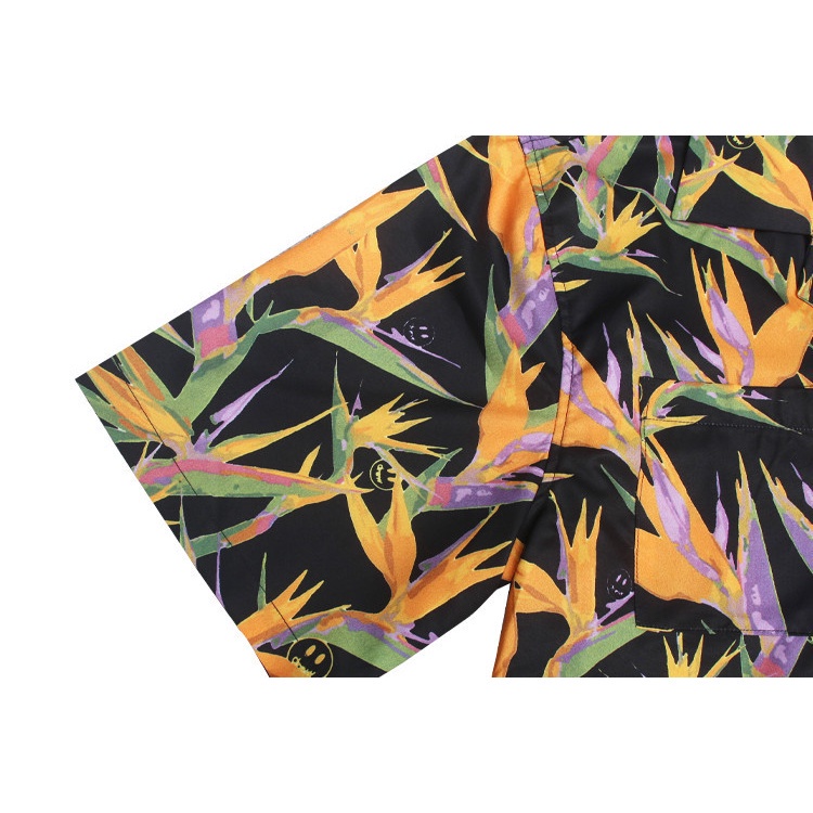 Bán Chạy Nhất DR * W Áo Sơ Mi Tay Ngắn In Hình Chim Thiên Đường Mặt Cười Plus Size Unisex