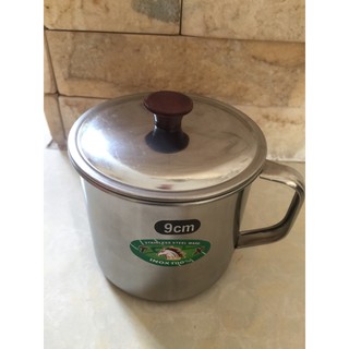 CA INOX CÓ NẮP  LOẠI MỎNG 9CM