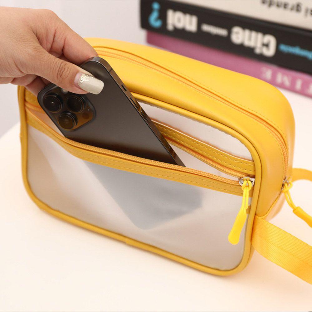 MIHAN1 Túi Đựng Mỹ Phẩm Da PU Chống Thấm Nước Có Khóa Kéo Tiện Dụng Mang Đi Du