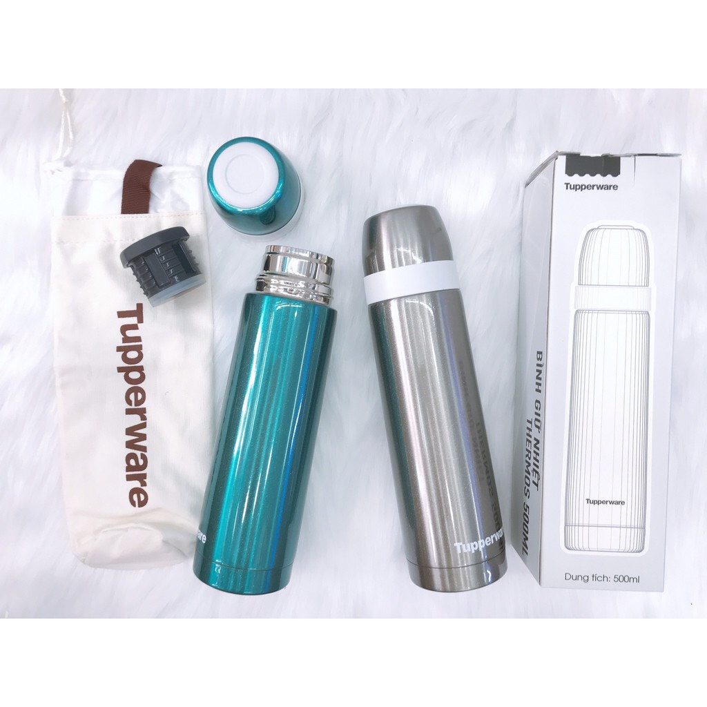 Bình Giữ Nhiệt Thermos Sparkling 500ml Tupperware + Tặng 1 túi vải đựng