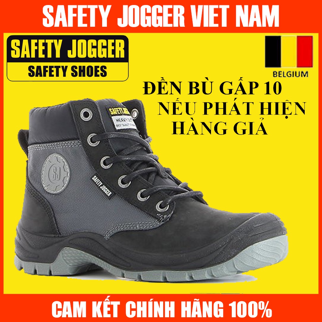 Giày Bảo Hộ Lao Động Jogger Dakar 018 Black Chống Đâm Xuyên, Chống Dập Ngón