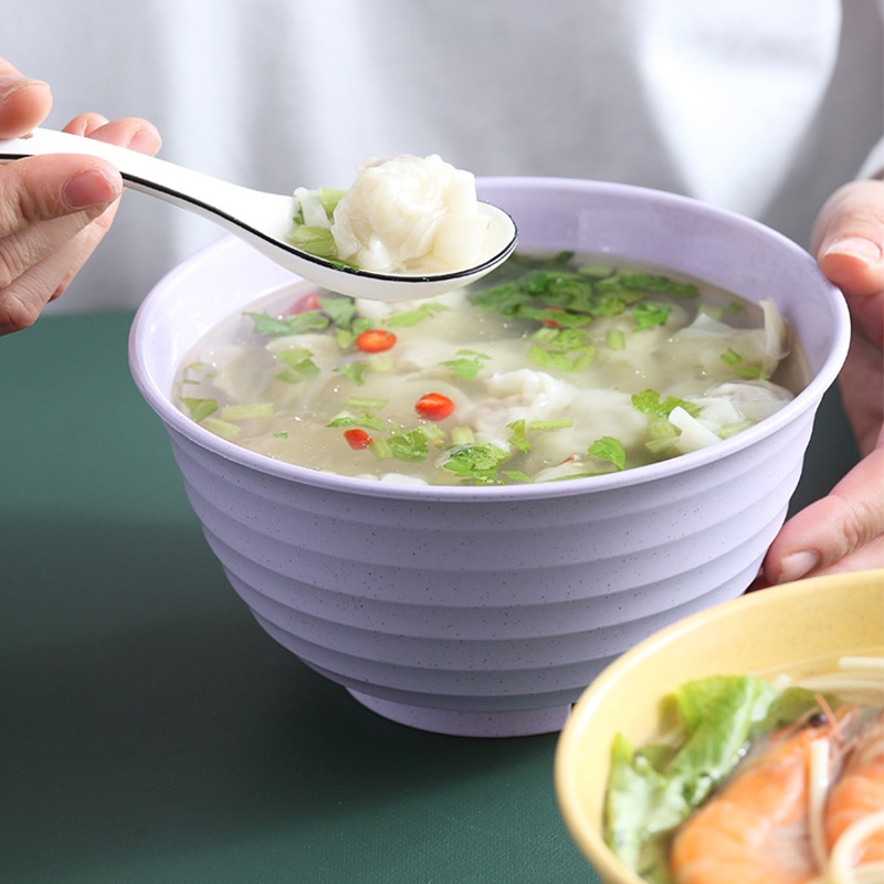 Bát Ăn Cơm / Mì / Bánh Bao Bằng Sợi Lúa Mì Chống Rơi Màu Trơn Sáng Tạo