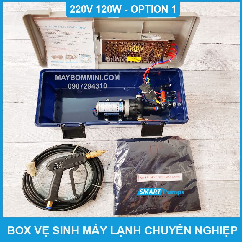 Box xịt vệ sinh máy lạnh chuyên nghiệp 120W 220V Option 1