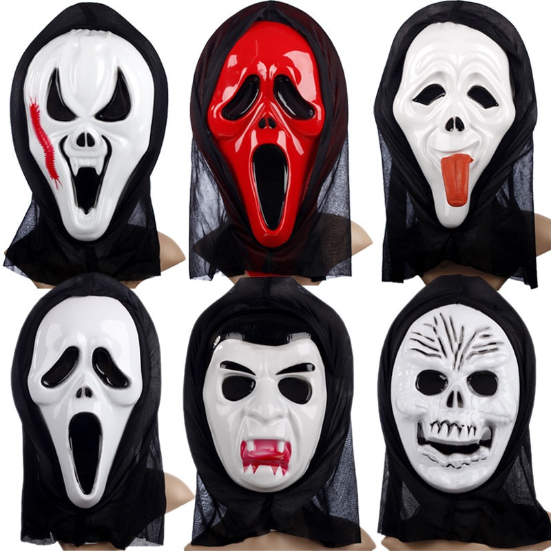 Mặt Nạ Hóa Trang Halloween Hình Đầu Lâu Kinh Dị