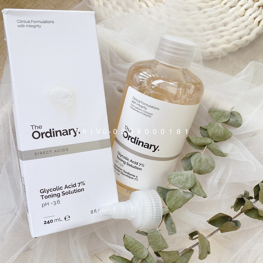 Toner The Ordinary Glycolic Acid 7% Toning Solution 240ml nước cân bằng tẩy tế bào chết trên bề mặt da - Thi Vũ