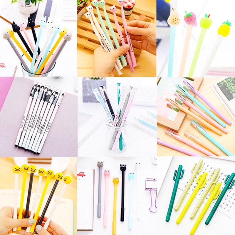 Bút gel Đen B247 dễ thương cao cấp hình thú cưng cực trend giá rẻ cho học sinh [CHỌN MẪU]