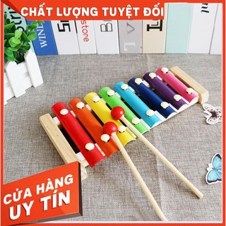 Combo 3 món: 1 Đàn gỗ Xylophone 8 thanh ( Thường); 1 Sâu gỗ uốn dẻo; 1 Tháp xếp cầu vồng