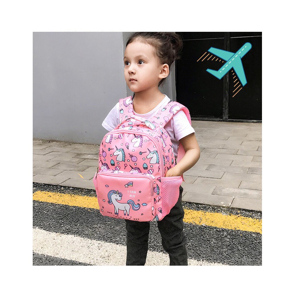 Balo cho bé gái TOCHANG đi học mẫu giáo mầm non 1989KIDS siêu nhẹ,chống thấm nước,đáng yêu,kích thước 27cm* 10cm*20cm