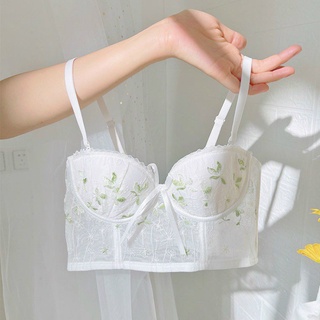 Áo corset định hình có gọng chất liệu phối ren hoa cao cấp midori c9