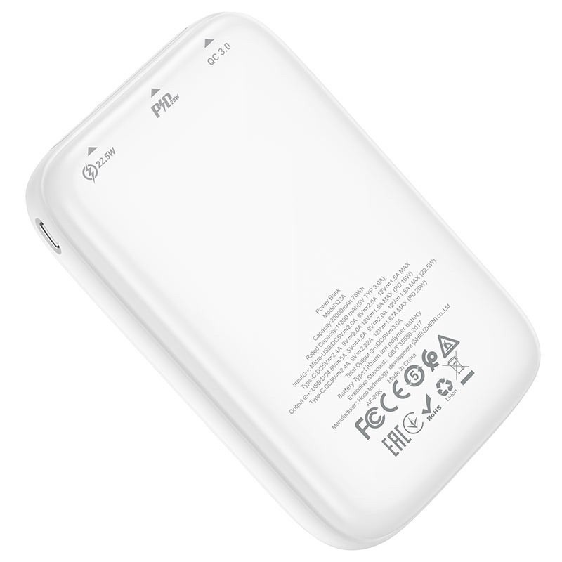 Sạc dự Phòng 20000mAh,sạc nhanh PD 20W,QC3.0-VOOC PIN DỰ PHÒNG HOCO Q2A cho IPhone12 Promax-NHỎ GỌN-Chính Hãng-FREESHIP