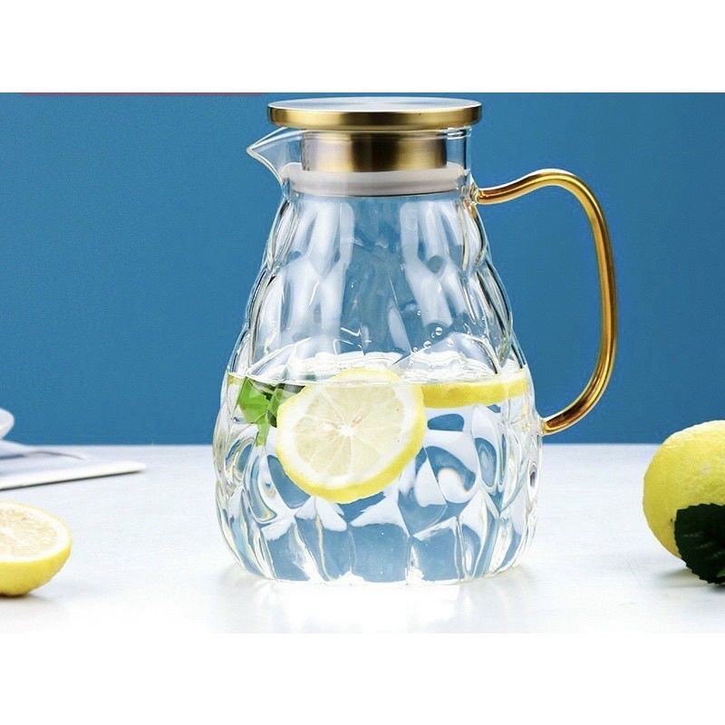 Bình đựng nước thủy tinh chịu nhiệt màu vàng từ 1,6l-1,9L