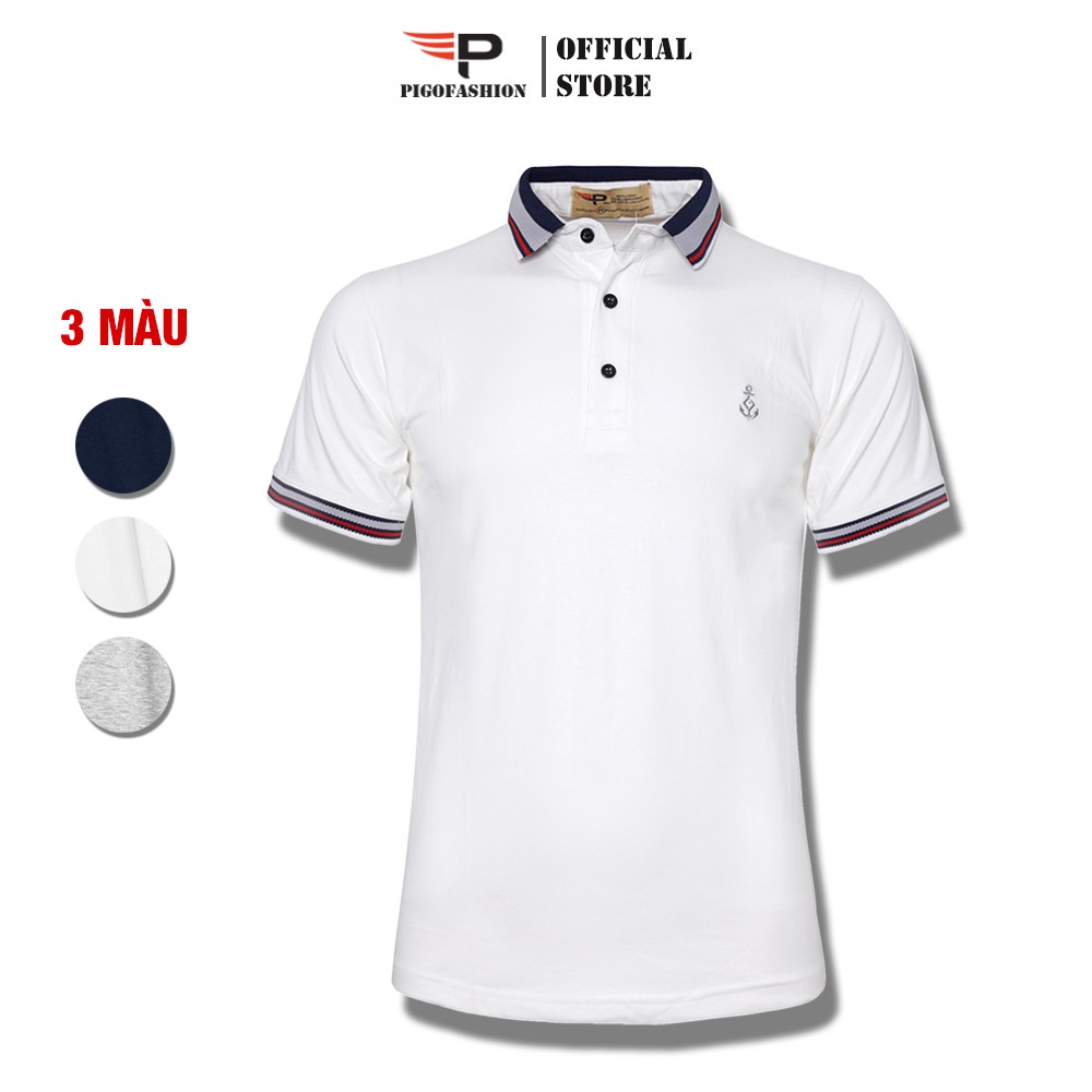 Áo thun nam cổ bẻ phối bo Pigofashion chuẩn hàng VNXK AHT07 (Lựa Màu) | BigBuy360 - bigbuy360.vn