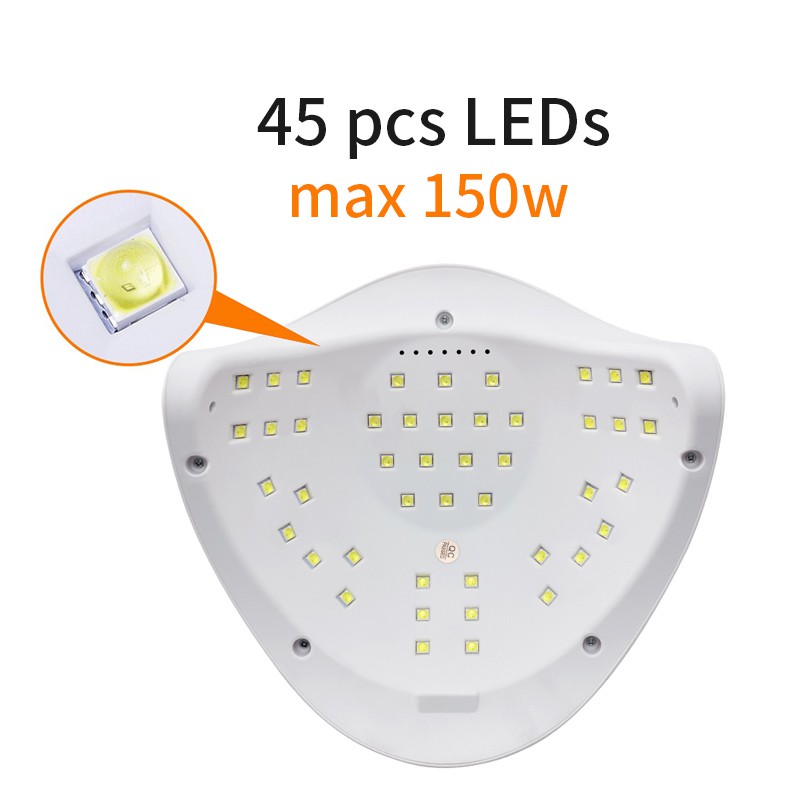 Máy sấy khô sơn móng tay pffee SUNX5 Max bằng đèn LED UV 80W 150W hẹn giờ 10/30/60/99 giây cảm biến tự động