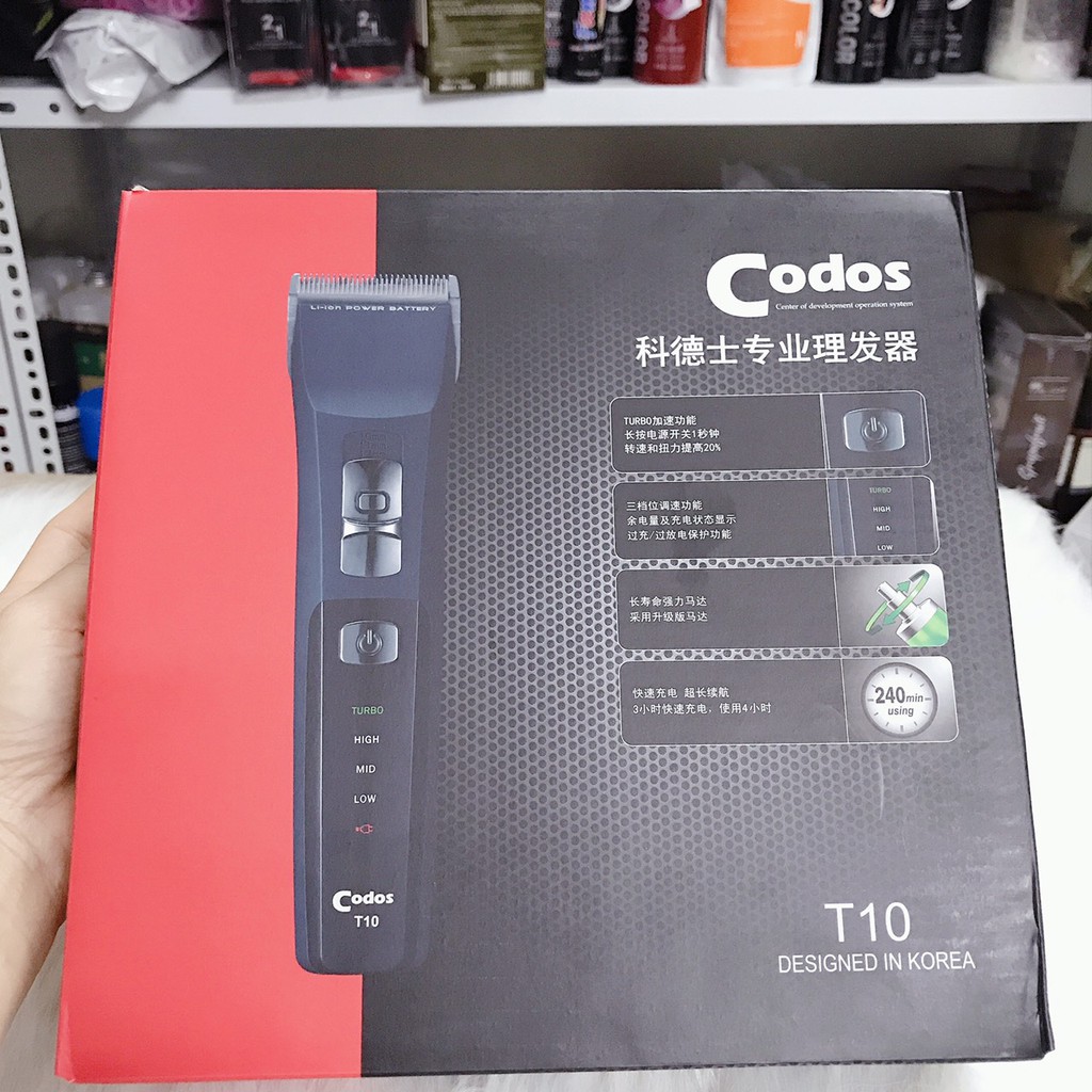 Tông Đơ Cắt Tóc Codos T10 Kèm Cữ 1.5mm