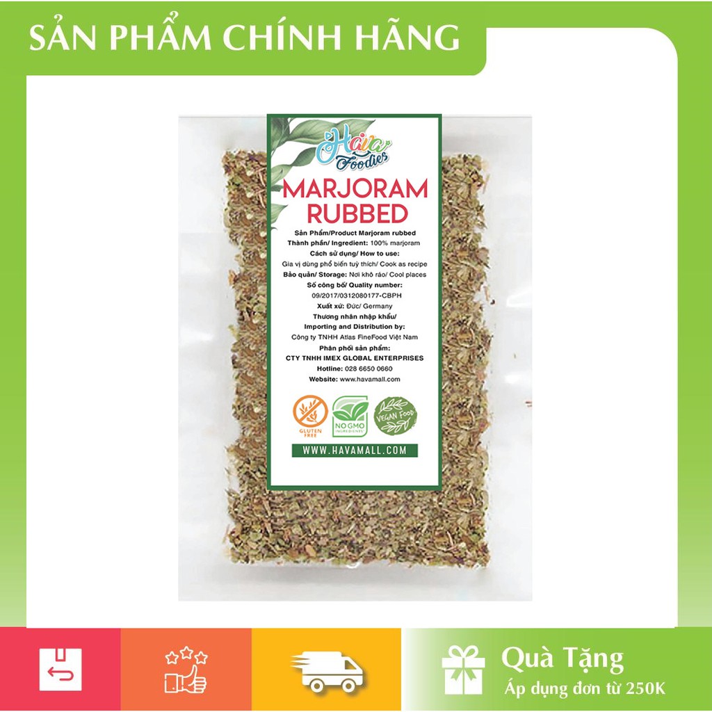 [HÀNG CHÍNH HÃNG] Lá Marjoram Khô Gói 100gr