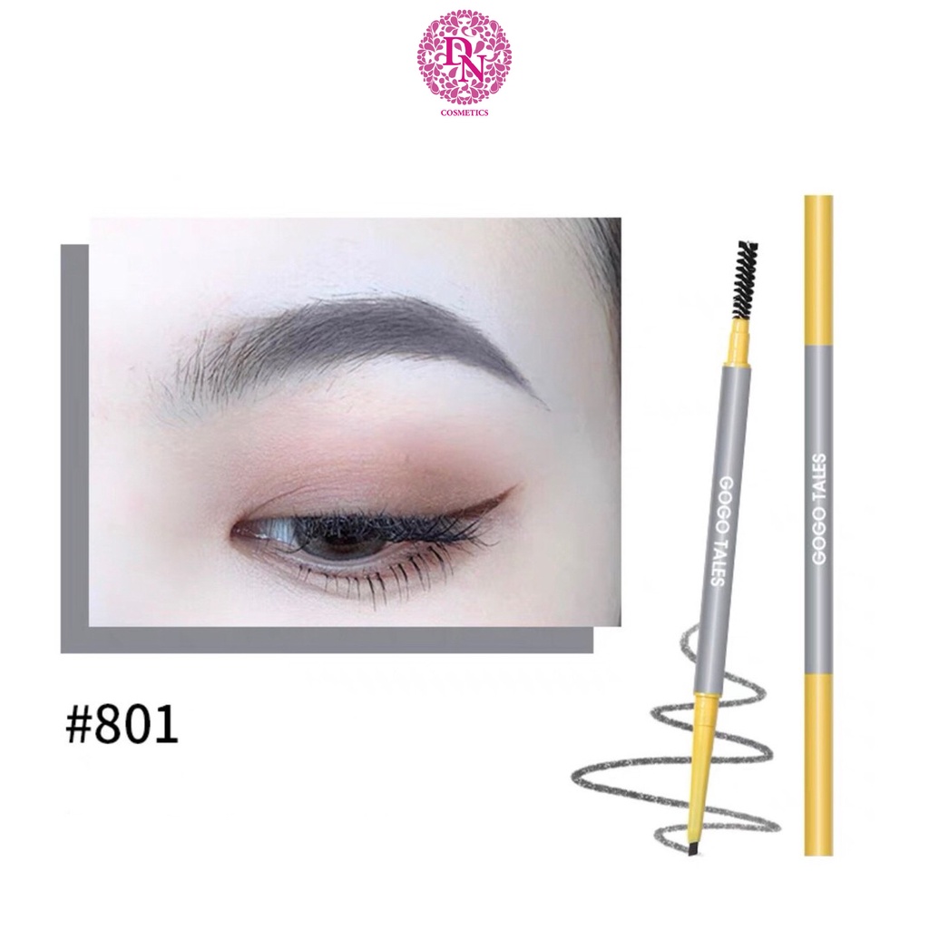 Chì kẻ mày ngang 2 đầu Gogo Tales Cloud Mist Brownpencil GT258