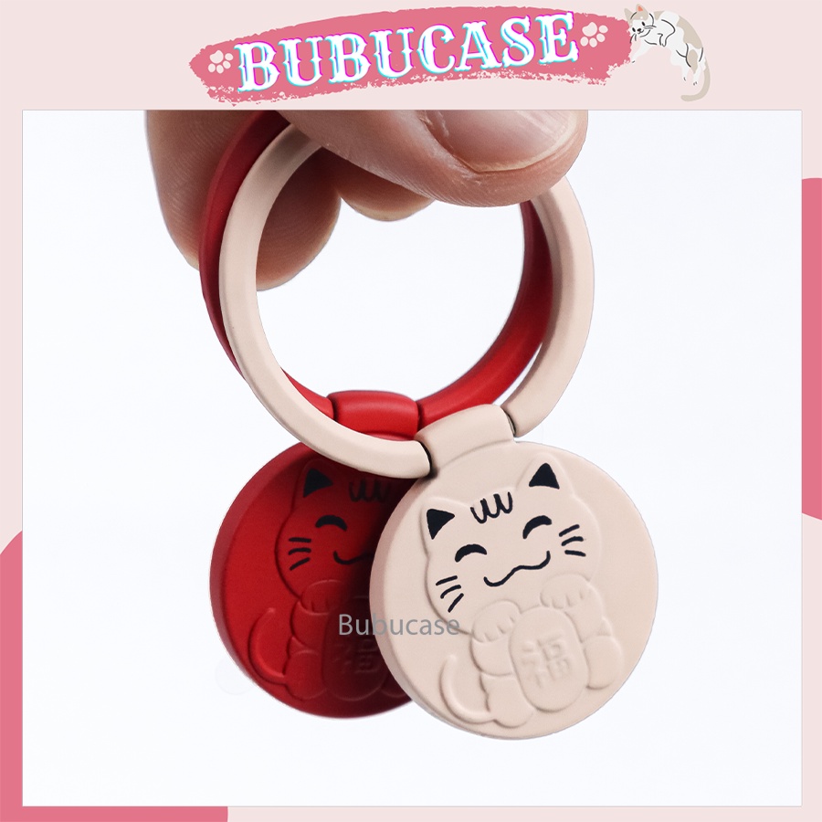 Pop socket giá đỡ dán mặt lưng điện thoại họa tiết mèo thần tài cute - Nhiều màu sắc, chất liệu kim loại cao cấp