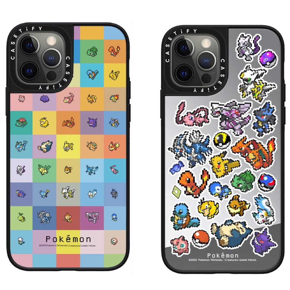 Casetify Ốp Điện Thoại Cứng Tráng Gương Hình Pokemon Cho iPhone 15 14 13 12 11 Pro Max Plus