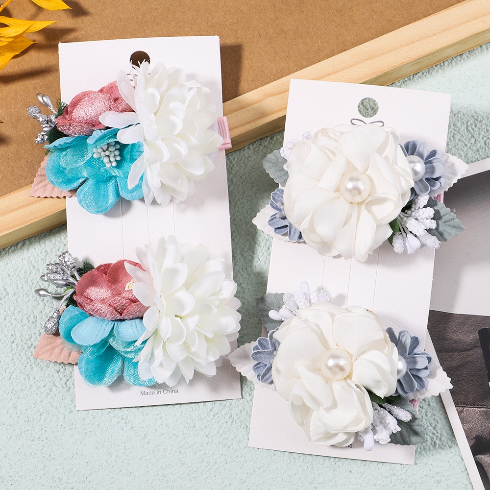 Set 2 Kẹp tóc KIDSBOWS hình hoa xinh xắn dành cho bé gái