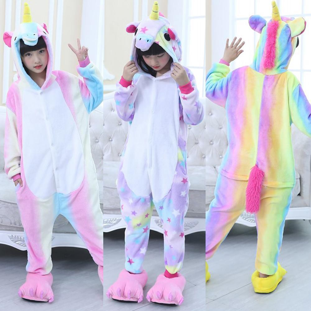 Bộ Đồ Ngủ Pijama Hình Ngựa Một Sừng Dễ Thương Cho Bé