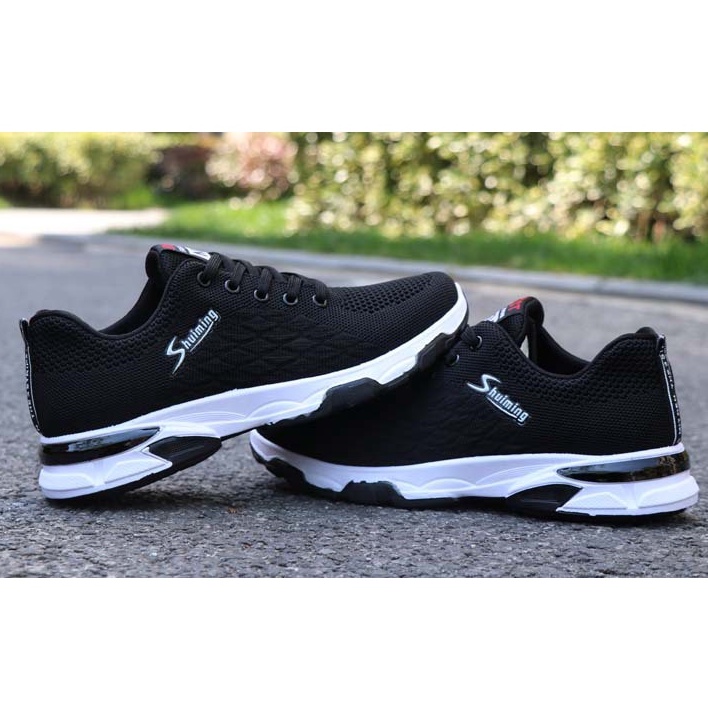 Giay Thể Thao Nam Sneakers giày chạy bộ chất liệu vải thoáng khí đế phối kiểu chống trơn k9