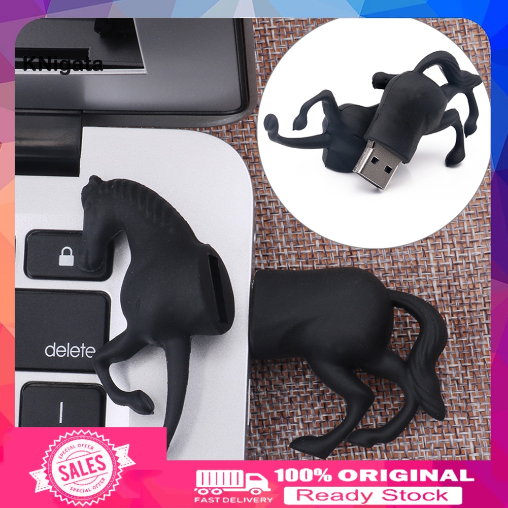Kk Usb 512mb / 1g / 2g / 4g / 8g / 16g / 32g / 64g Màu Đen Hình Chú Ngựa
