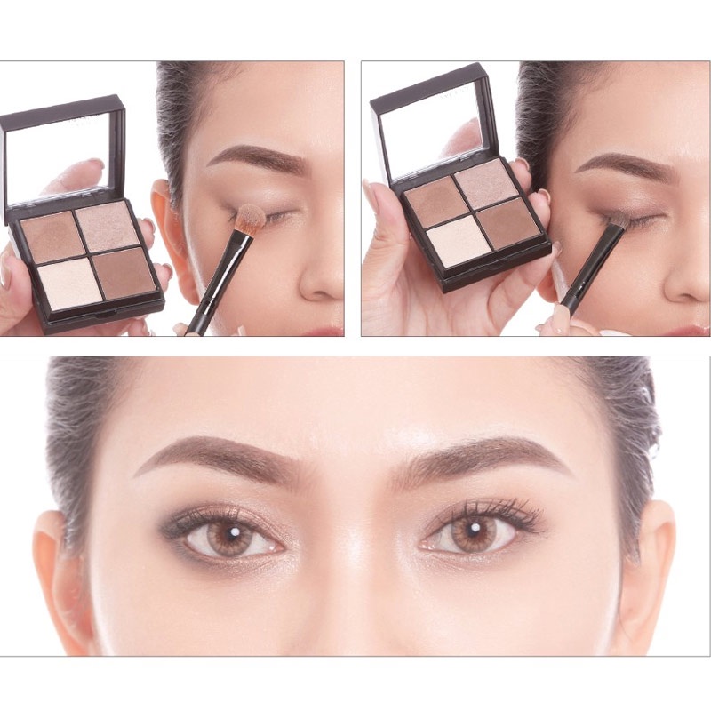 Phấn Mắt Vacosi 4 Ô 08 Teddy Brown Square Eyeshadow