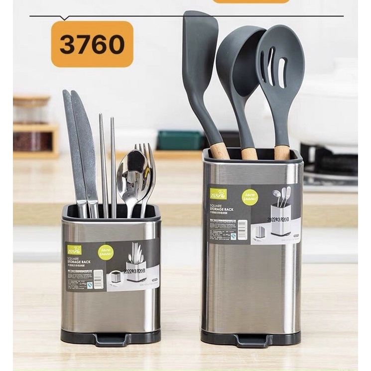 Ống cắm đũa thìa inox cao cấp 4 ngăn và 1 ngăn cao thấp