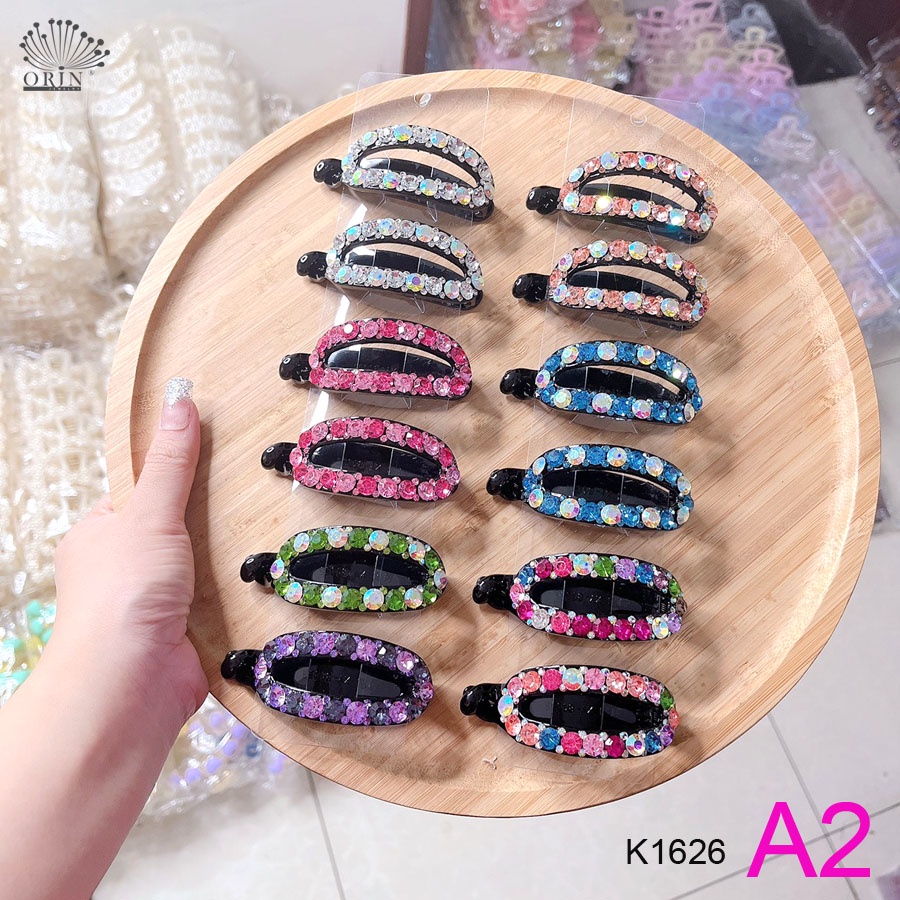 Kẹp tóc đính đá thời trang thanh lịch cao cấp Orin K1626 ( Kiểu tròn A2)