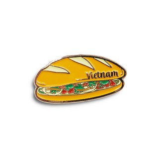 Quà tặng lưu niệm Việt Nam - Enamel Pin - Huy hiệu Bánh mì